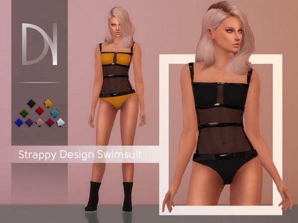  The Sims Resource: Strappy Design Swimsuit by DarkNighTt