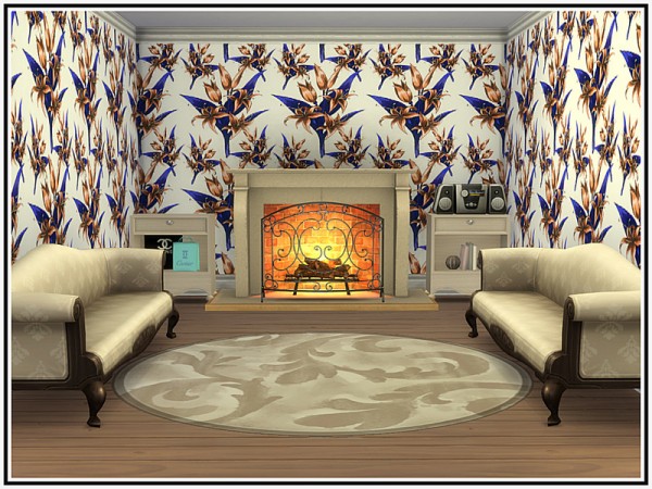  The Sims Resource: Exotic Lily Walls by marcorse