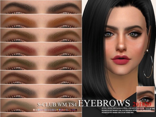  The Sims Resource: Eyebrows 201820 by S Club
