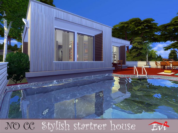  The Sims Resource: Stylish Starter House by evi