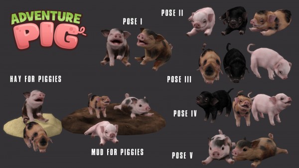  Leo 4 Sims: Piggy Set