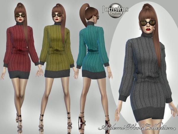  The Sims Resource: Asdemi wool dress 1 by Jomsims