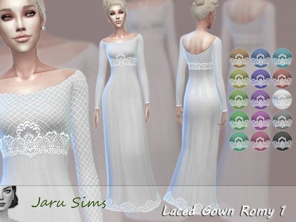  The Sims Resource: Laced Gown Romy 1 by Jaru Sims