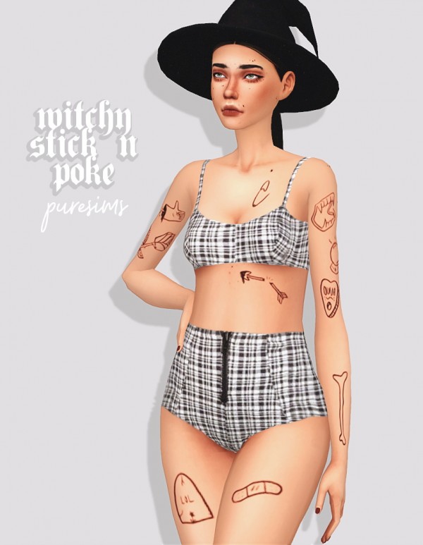  Pure Sims: Witchy stick n poke tattoo