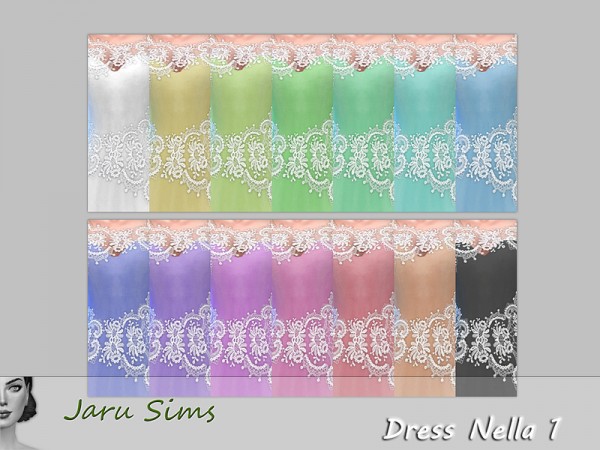  The Sims Resource: Dress Nella 1 by Jaru Sims
