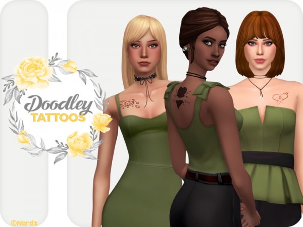  The Sims Resource: Doodley Tattoos by Nords