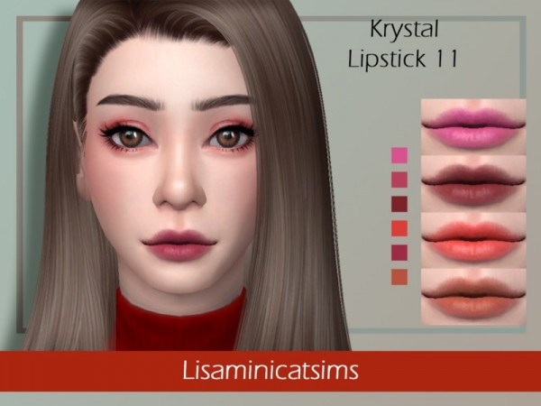  The Sims Resource: Krystal Lipstick 11 by Lisaminicatsims