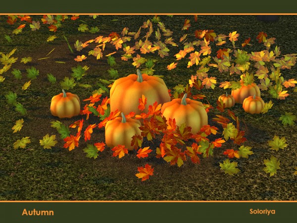  The Sims Resource: Autumn outdoor decor by soloriya