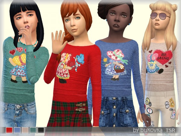  The Sims Resource: Shirt Girl by Bukovka