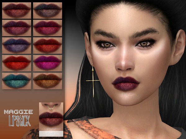  The Sims Resource: Maggie Lipstick N.121 by IzzieMcFire