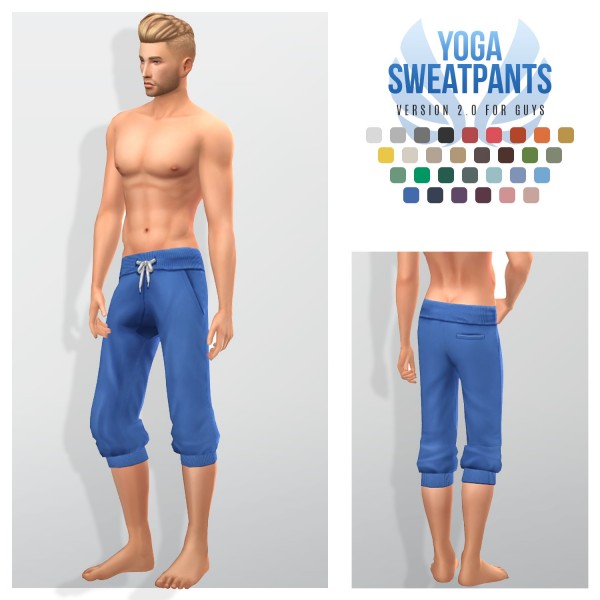 Simsational designs: Comfy and Practical   Slim Cuffed and Yoga Sweatpants