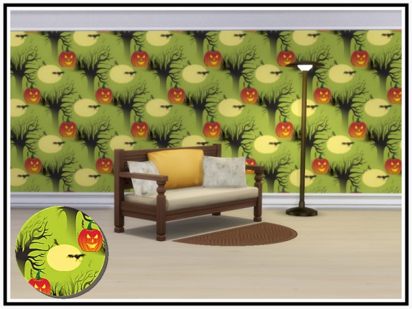  The Sims Resource: Halloween Walls by marcorse
