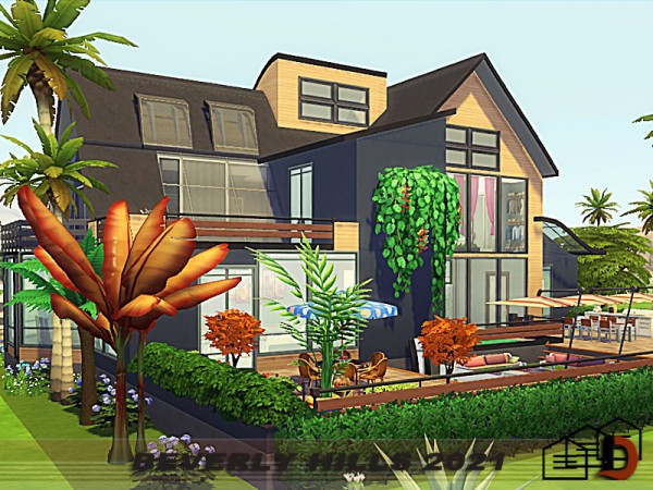  The Sims Resource: Beverly Hills 2021 house by Danuta720