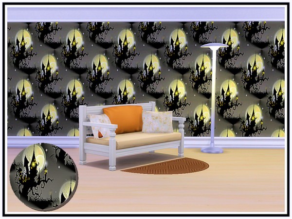  The Sims Resource: Halloween Walls by marcorse