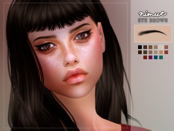  The Sims Resource: Nimue Eyebrows by Screaming Mustard