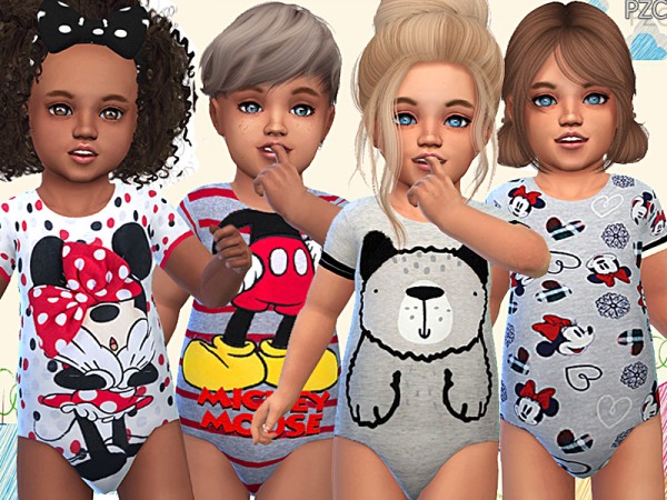  The Sims Resource: Toddler Sleepwear 05 by Pinkzombiecupcakes