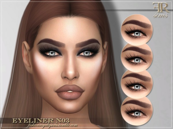  The Sims Resource: Eyeliner N03 by FashionRoyaltySims