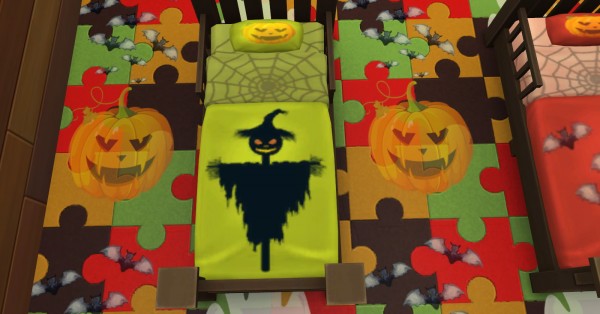  Mod The Sims: Halloween Bed by NicoletteAunreel