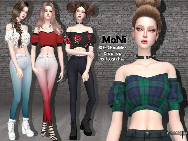  The Sims Resource: MONI   Crop Top by Helsoseira
