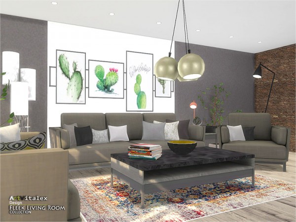  The Sims Resource: Fleek Livingroom by ArtVitalex