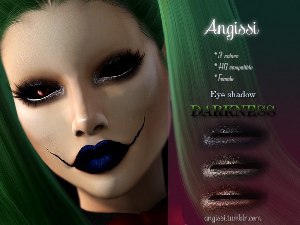  The Sims Resource: Eyeshadow Darkness by ANGISSI