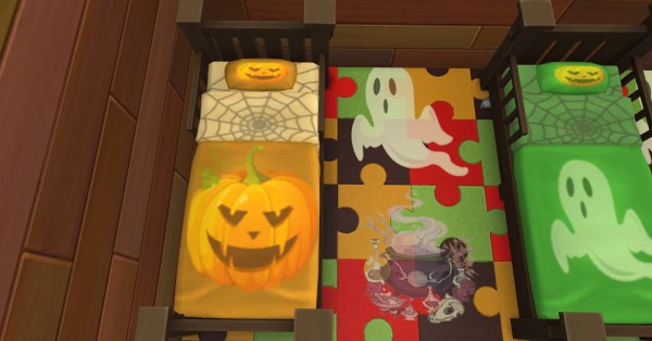  Mod The Sims: Halloween Bed by NicoletteAunreel