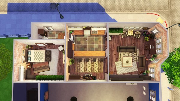  Aveline Sims: Industrial Tumblr Apartment