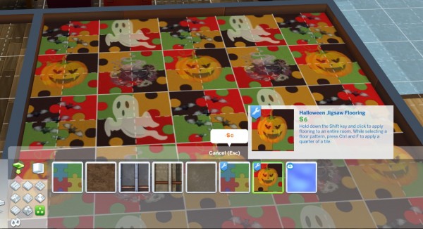  Mod The Sims: Halloween Jigsaw Flooring by NicoletteAunreel
