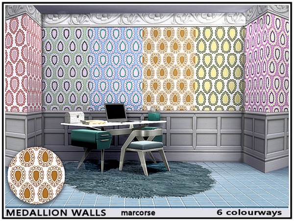  The Sims Resource: Medallions Walls by marcorse