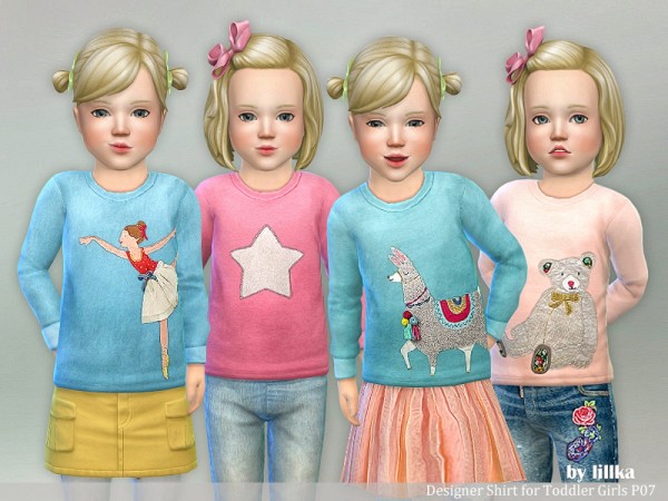  The Sims Resource: Designer Shirt for Toddler Girls P07 by lillka