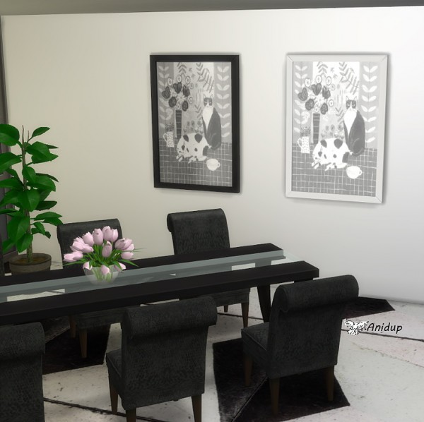  Blackys Sims 4 Zoo: Black and White Paintings 2