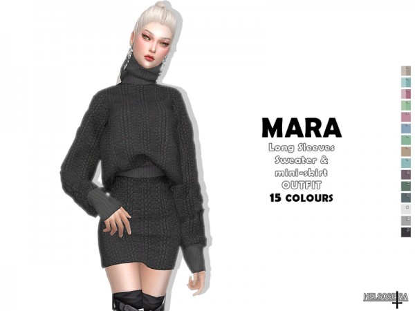  The Sims Resource: MARA   Dress Sweater by Helsoseira