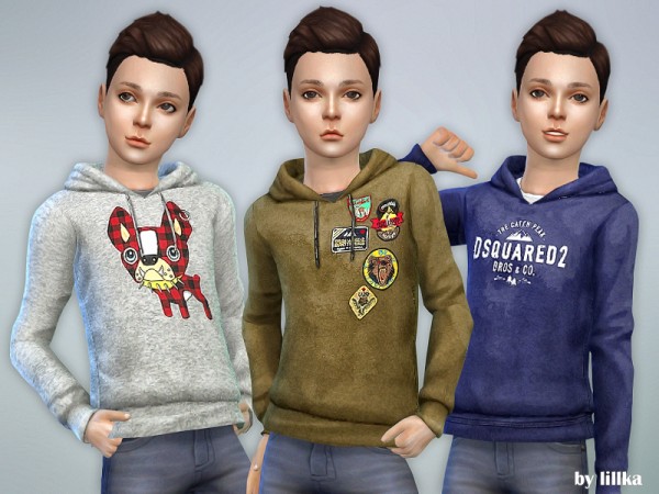  The Sims Resource: Hoodie for Boys P14 by lillka
