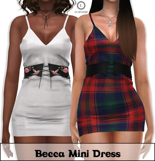 LumySims: Becca Mini Dress