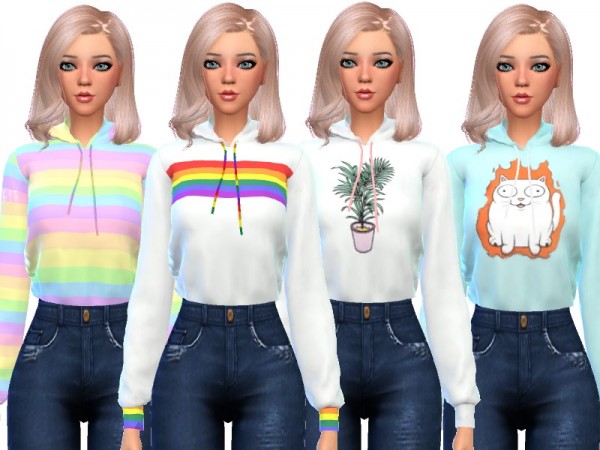  The Sims Resource: Tumblr Themed Hoodies by Wicked Kittie