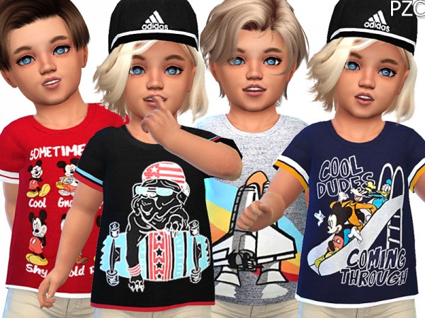  The Sims Resource: Toddler T shirts Collection 02 by Pinkzombiecupcakes