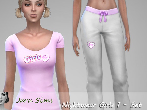 The Sims Resource: Nightwear Girls 1 Set by Jaru Sims