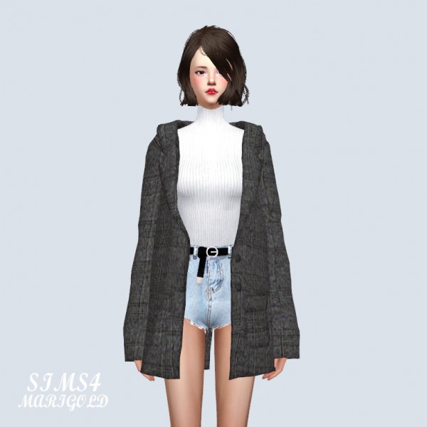  SIMS4 Marigold: Loose fit Checked Jacket