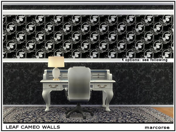  The Sims Resource: Leaf Cameo Walls by marcorse