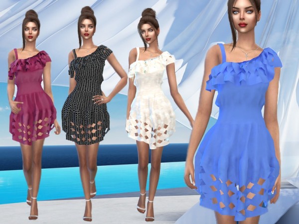  The Sims Resource: Dress with perforation by Sims House