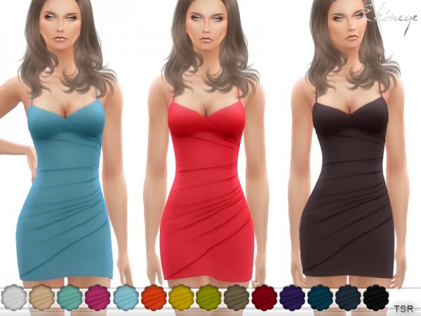  The Sims Resource: Ruched Bodycon Dress by ekinege