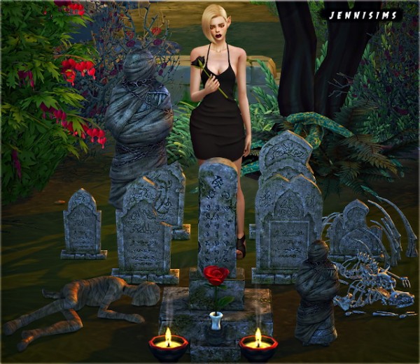 Jenni Sims: Gothic Grave stones, bones, mummies