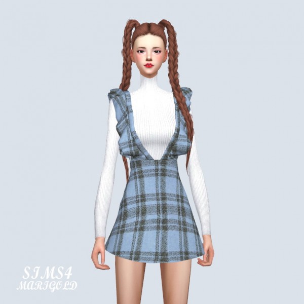  SIMS4 Marigold: Ruffle Suspender Dress