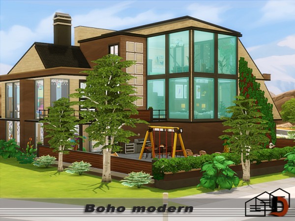  The Sims Resource: Boho modern house by Danuta720