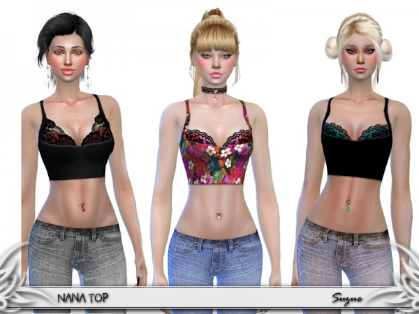  The Sims Resource: Tumblr Themed Short Sleeved Blouse by Wicked Kittie