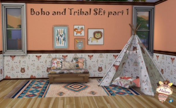  Alelore Sims Blog: Boho Tribal Set Part 1