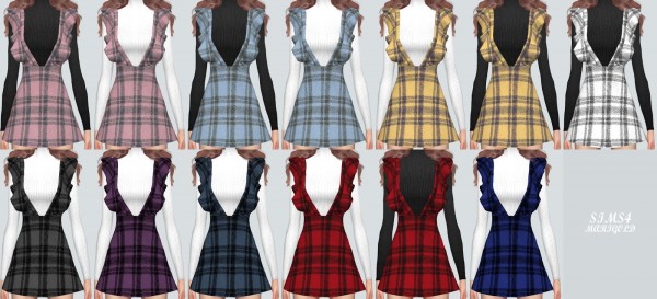 SIMS4 Marigold: Ruffle Suspender Dress