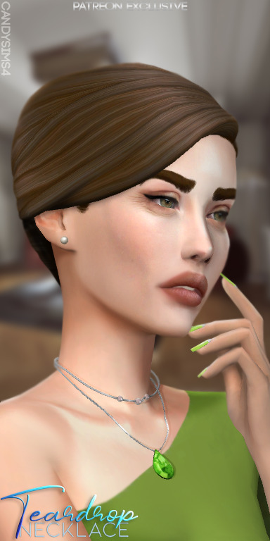  Candy Sims 4: Teardrop Necklace