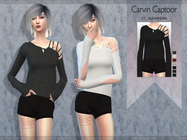  The Sims Resource: Alexandra II top by carvin captoor
