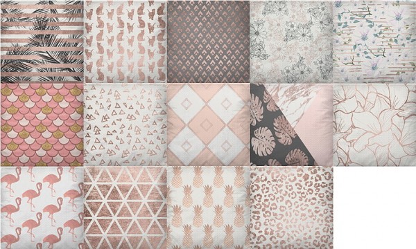  Blooming Rosy: Rose Gold Decor Set recolors